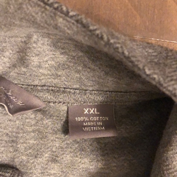 Daniel Cremieux  1/4 zip Signature Collection gray herringbone XXL 100% cotton - Picture 3 of 8